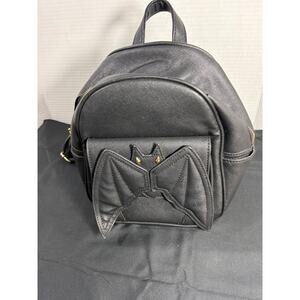 Gothic Mini Bat Faux Leather Back Pack